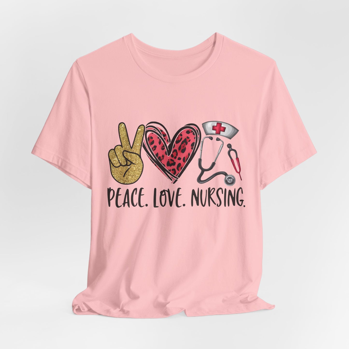 Peace Love Nursing Stethoscope Graphic Tee