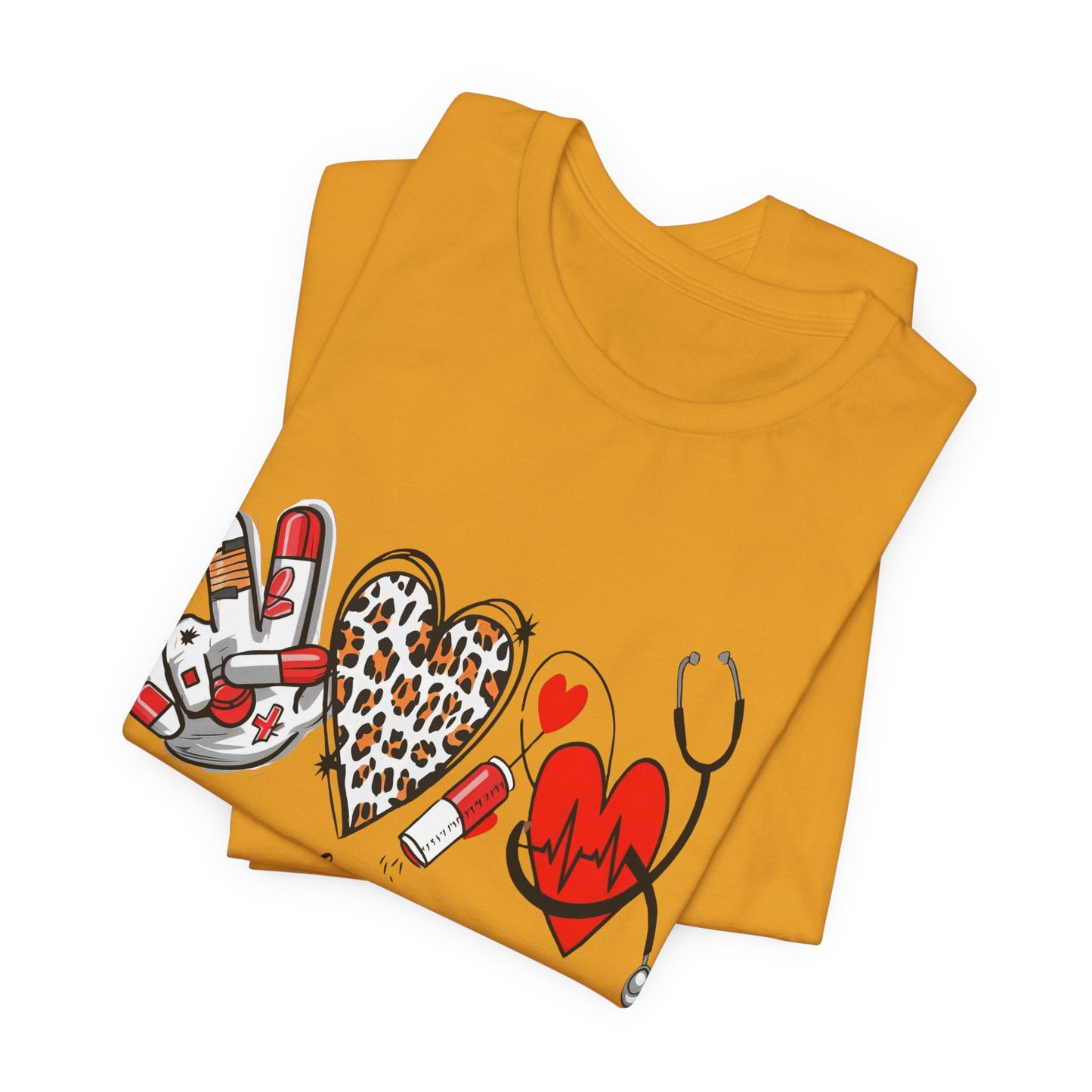 Peace Love Scrub Nurse T‑Shirt