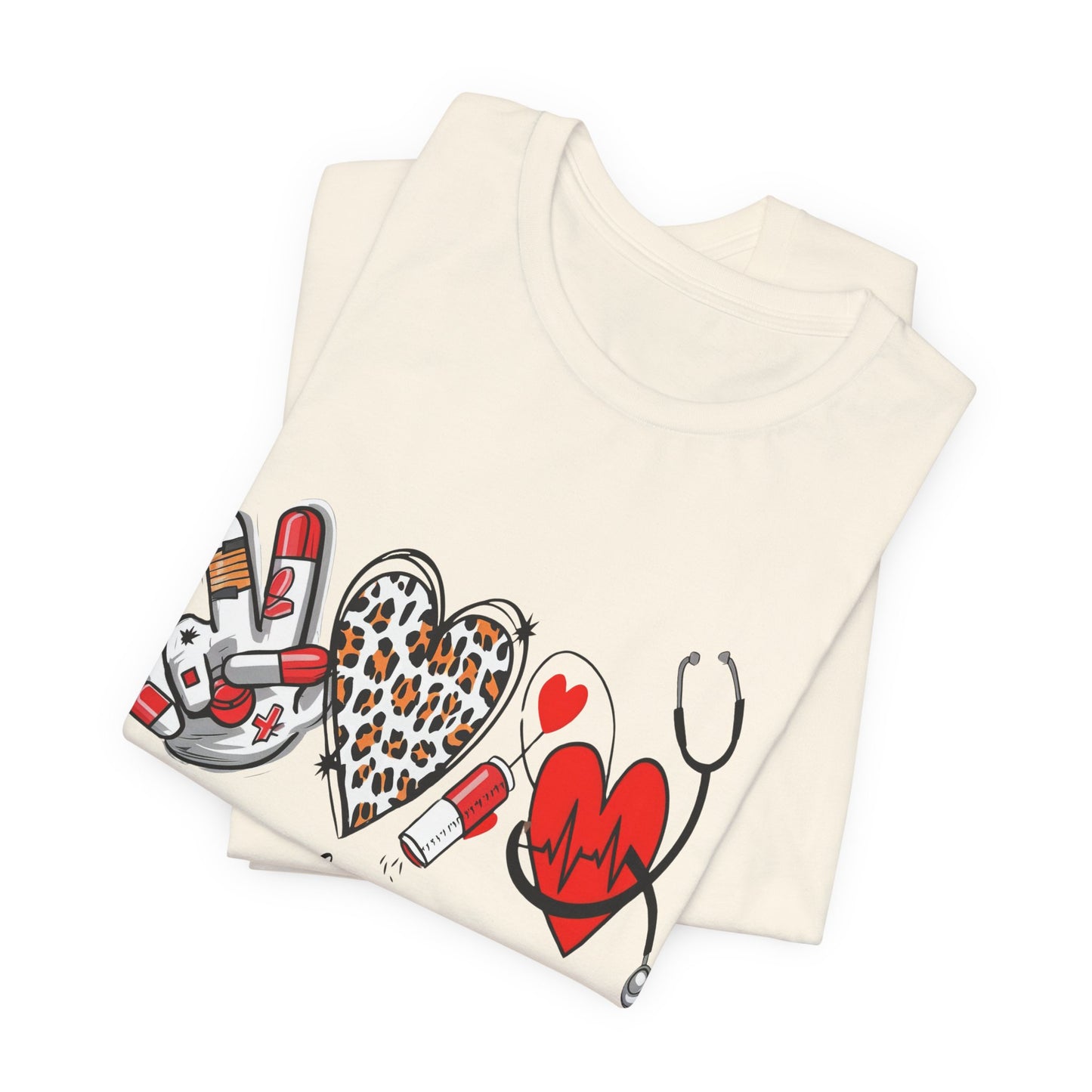 Peace Love Scrub Nurse T‑Shirt