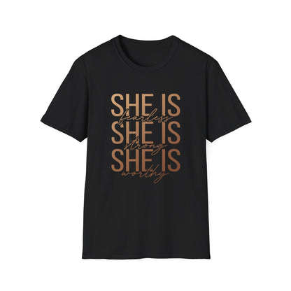She Is Worthy Inspirational  Empowerment Tee