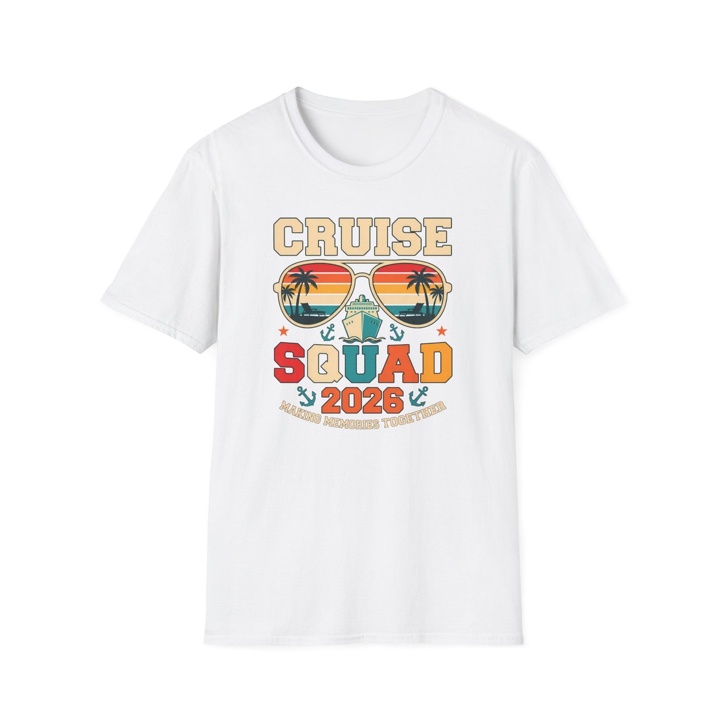 Cruise Squad 2026 Retro Sunglasses Beach Vacation Tee