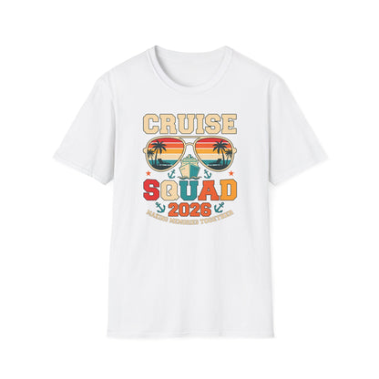 Cruise Squad 2026 Retro Sunglasses Beach Vacation Tee