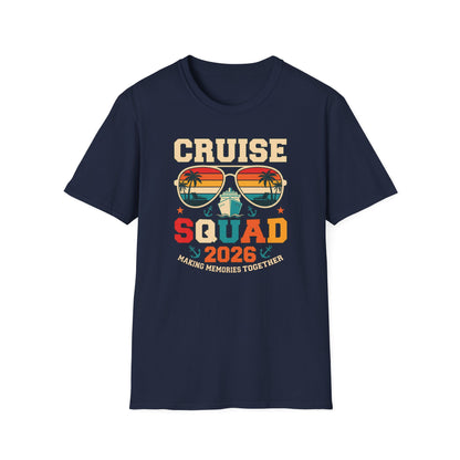 Cruise Squad 2026 Retro Sunglasses Beach Vacation Tee