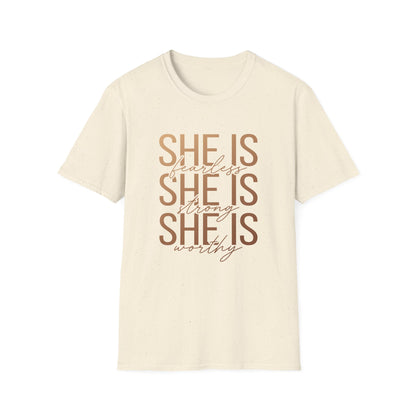She Is Worthy Inspirational  Empowerment Tee