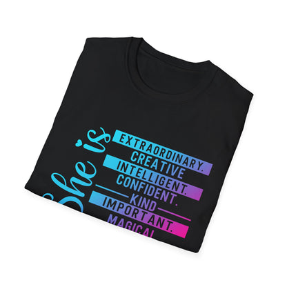 She Is Affirmation Inspirational Graphic Tee