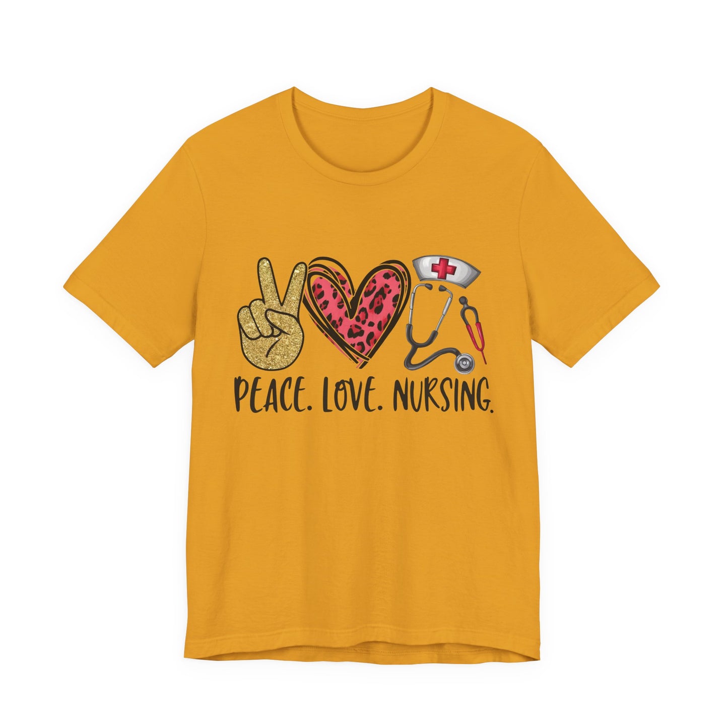 Peace Love Nursing Stethoscope Graphic Tee