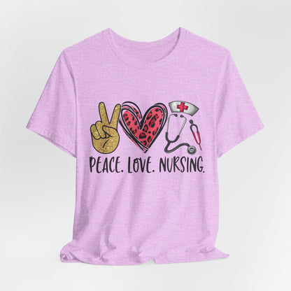 Peace Love Nursing Stethoscope Graphic Tee