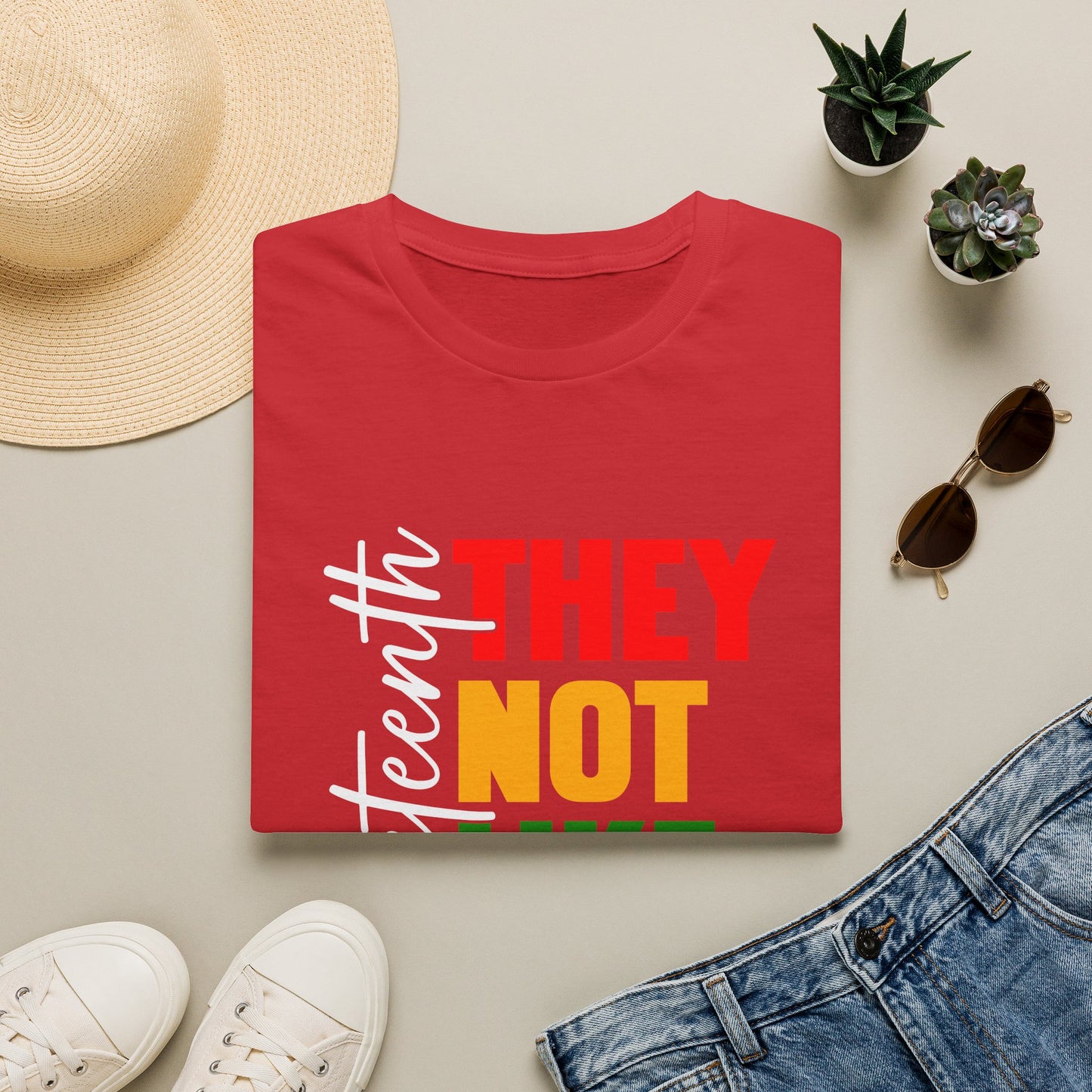 Juneteenth "They Not Like Us" Graphic T-Shirt