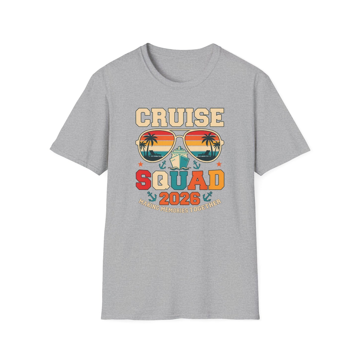 Cruise Squad 2026 Retro Sunglasses Beach Vacation Tee