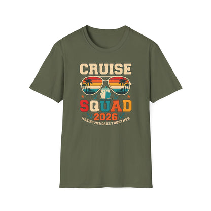 Cruise Squad 2026 Retro Sunglasses Beach Vacation Tee