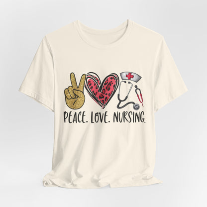 Peace Love Nursing Stethoscope Graphic Tee