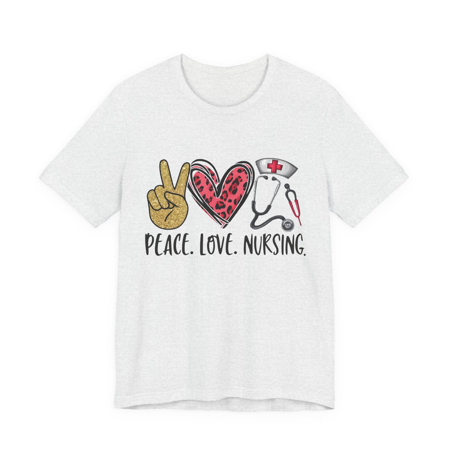 Peace Love Nursing Stethoscope Graphic Tee