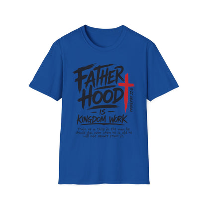 Fatherhood T-Shirt — “Father Hood” Christian Cross Faith Tee (1 Peter 2:24)