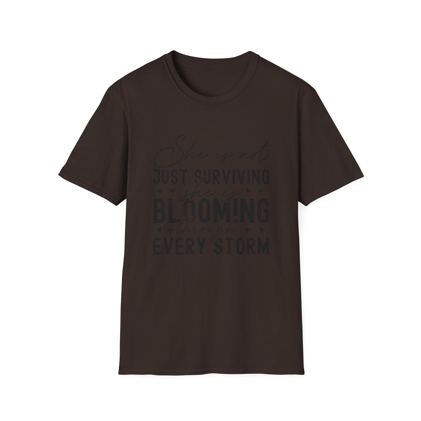 Blooming Through Every Storm Inspirational  Resilience Tee