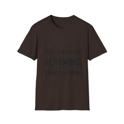 Blooming Through Every Storm Inspirational  Resilience Tee