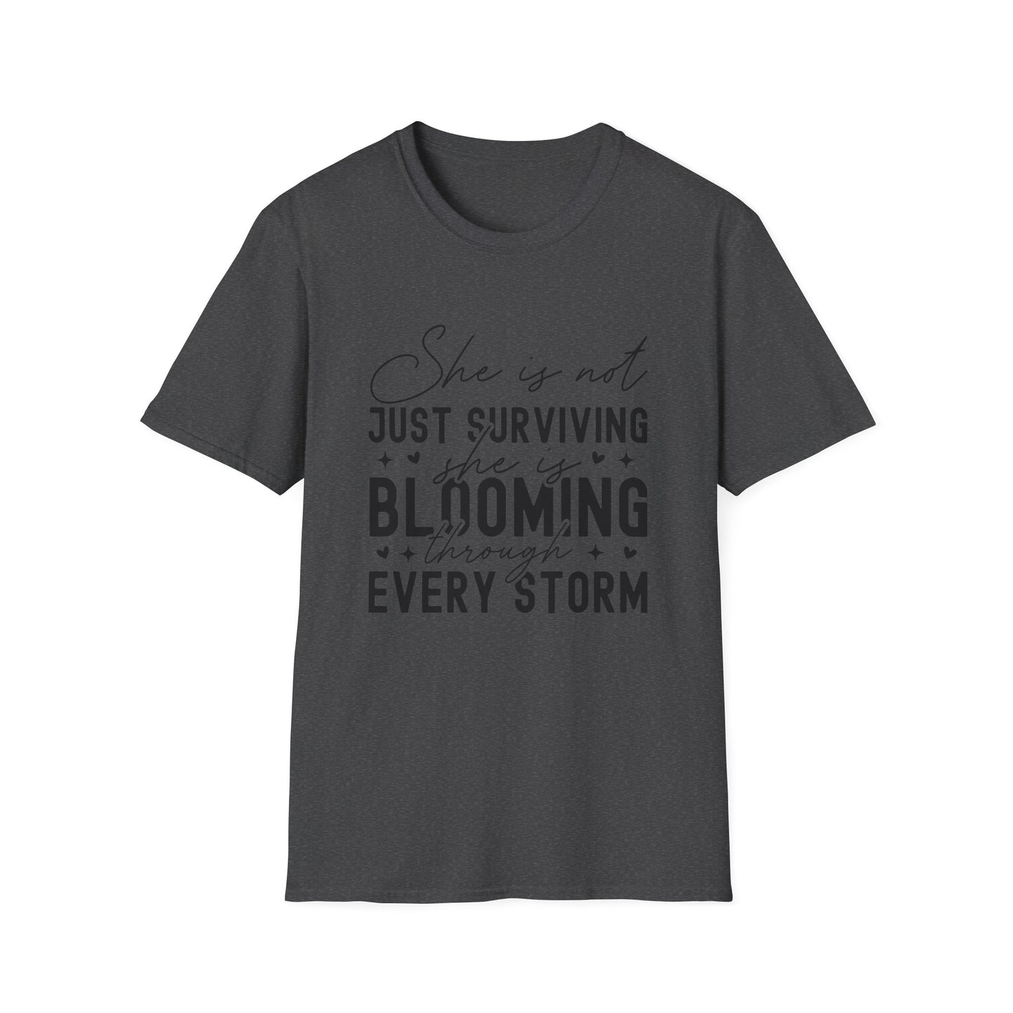Blooming Through Every Storm Inspirational  Resilience Tee