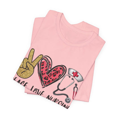 Peace Love Nursing Stethoscope Graphic Tee