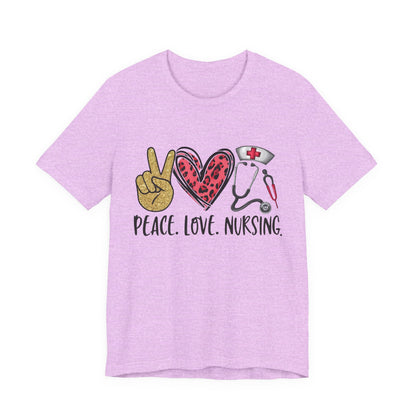Peace Love Nursing Stethoscope Graphic Tee