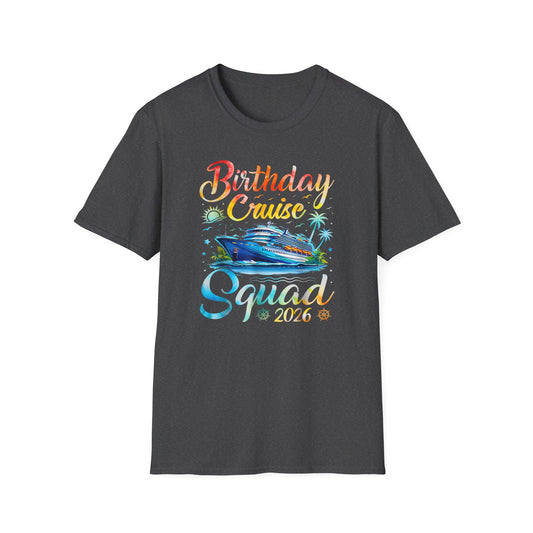 Birthday Cruise Squad 2026 Boat Party Tee