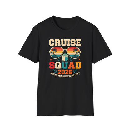 Cruise Squad 2026 Retro Sunglasses Beach Vacation Tee
