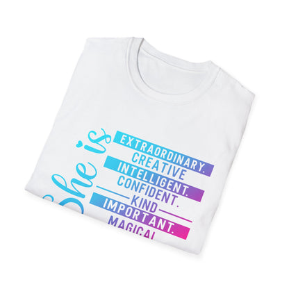 She Is Affirmation Inspirational Graphic Tee