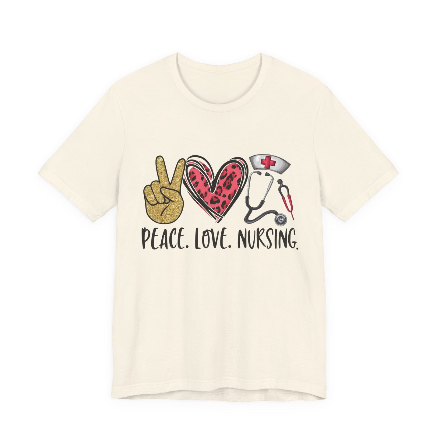 Peace Love Nursing Stethoscope Graphic Tee