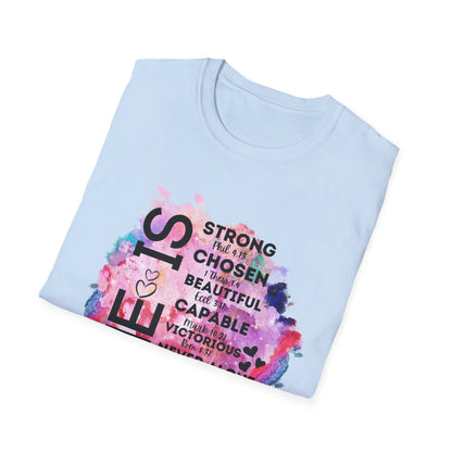 She Is Strong, Chosen, Beautiful Mom Inspirational Tee