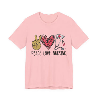Peace Love Nursing Stethoscope Graphic Tee