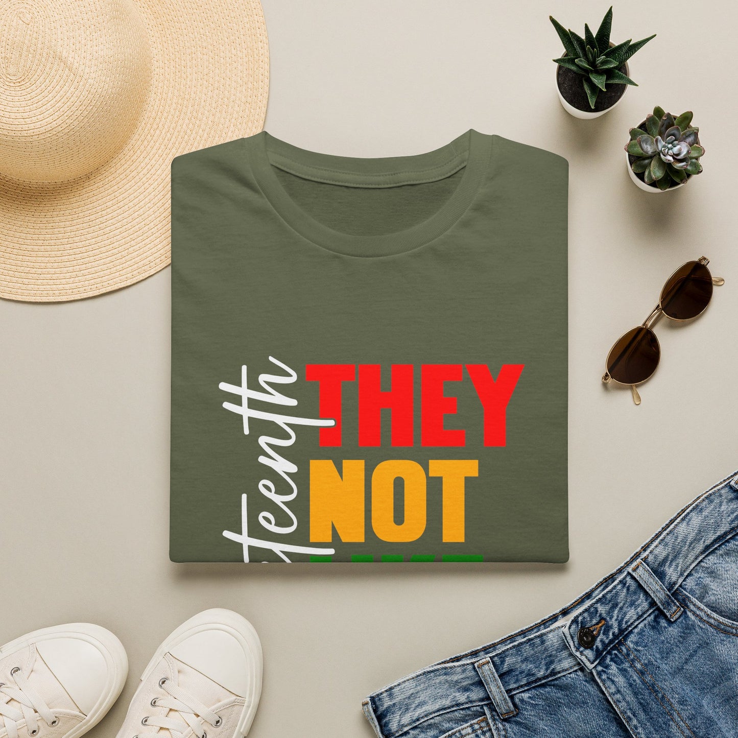 Juneteenth "They Not Like Us" Graphic T-Shirt