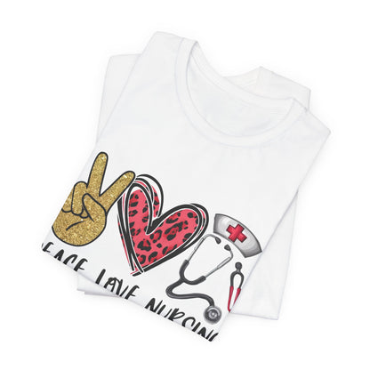 Peace Love Nursing Stethoscope Graphic Tee