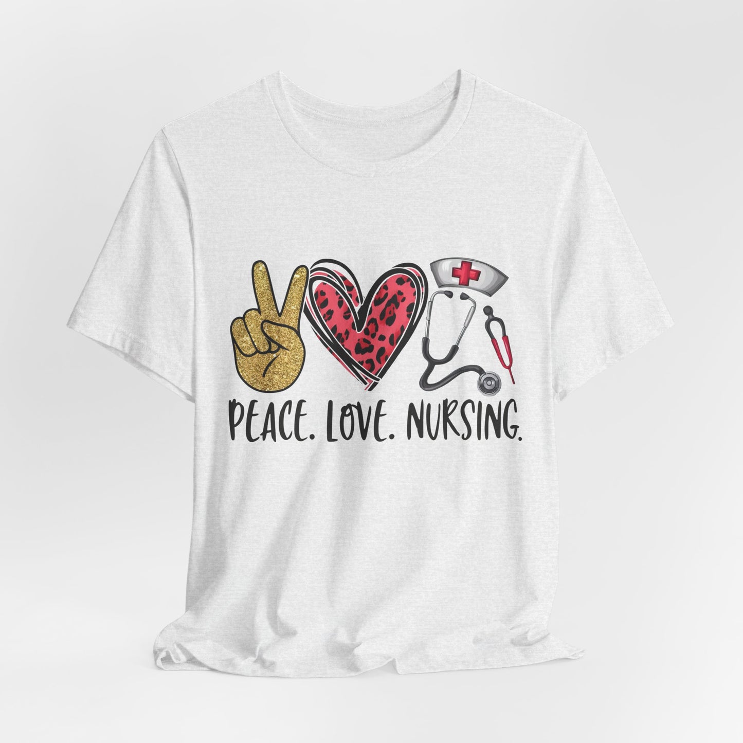 Peace Love Nursing Stethoscope Graphic Tee