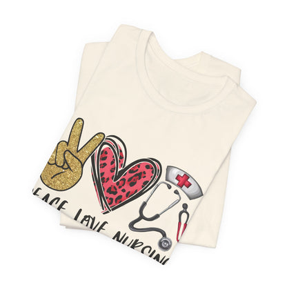 Peace Love Nursing Stethoscope Graphic Tee