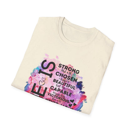 She Is Strong, Chosen, Beautiful Mom Inspirational Tee