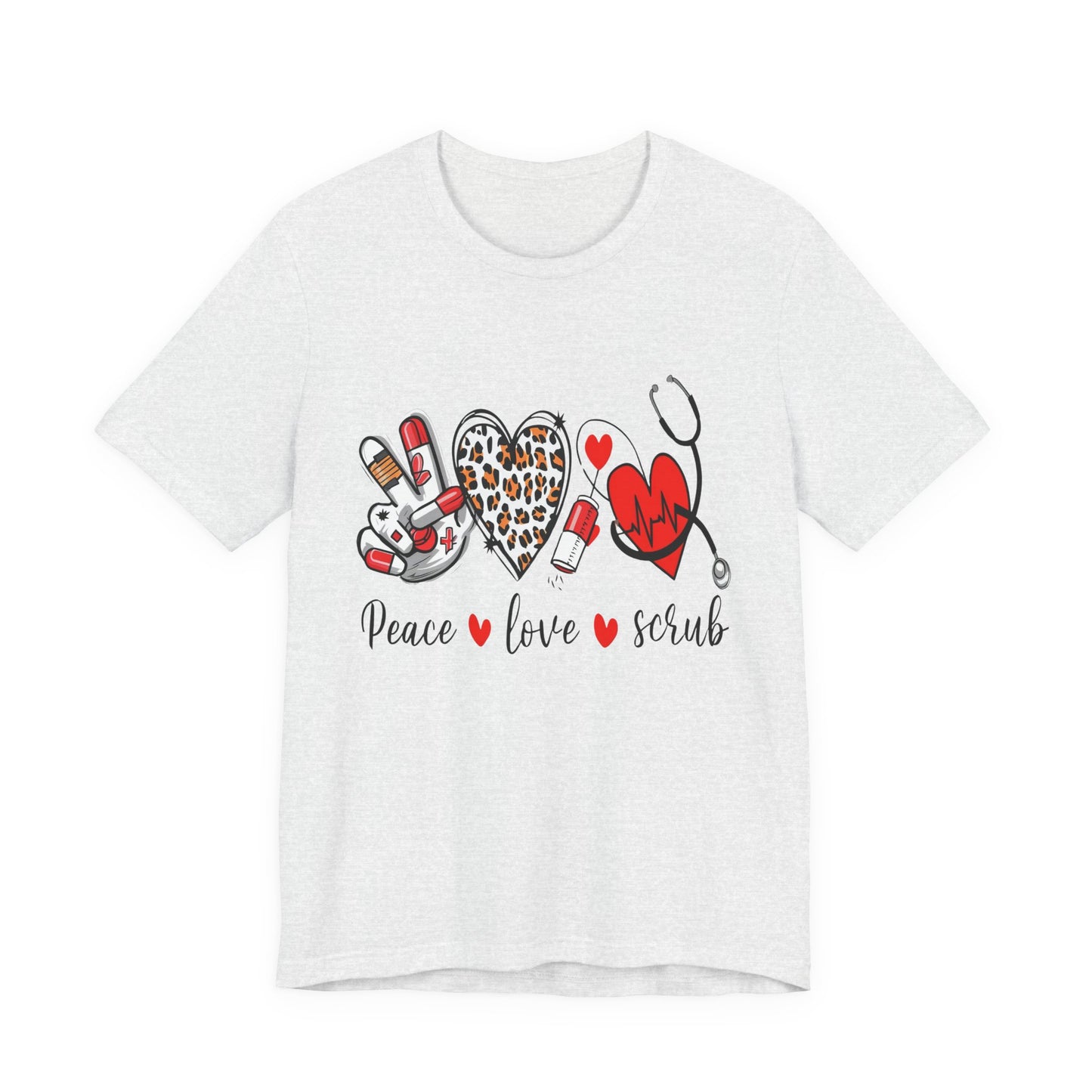 Peace Love Scrub Nurse T‑Shirt