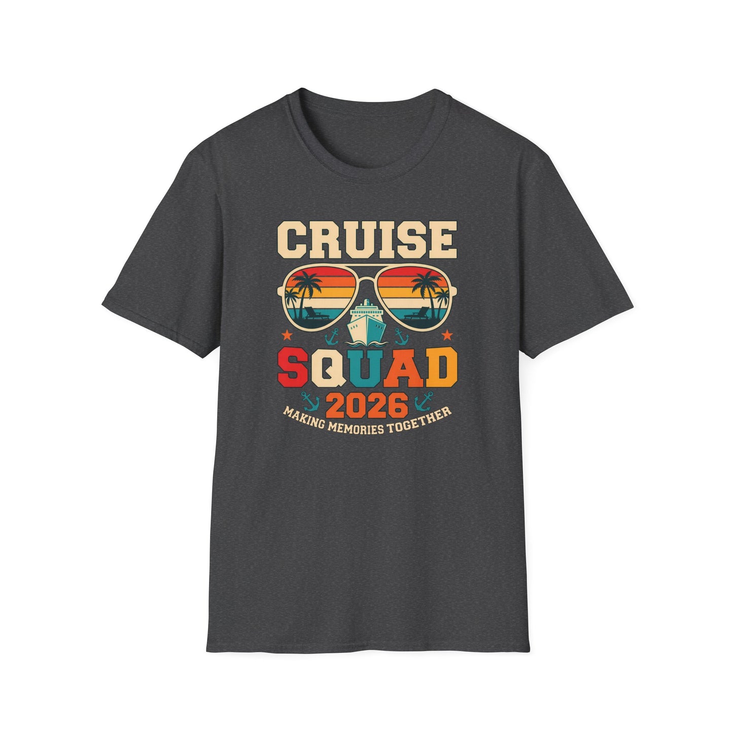 Cruise Squad 2026 Retro Sunglasses Beach Vacation Tee