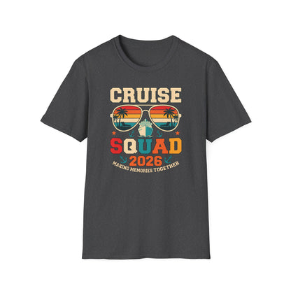 Cruise Squad 2026 Retro Sunglasses Beach Vacation Tee