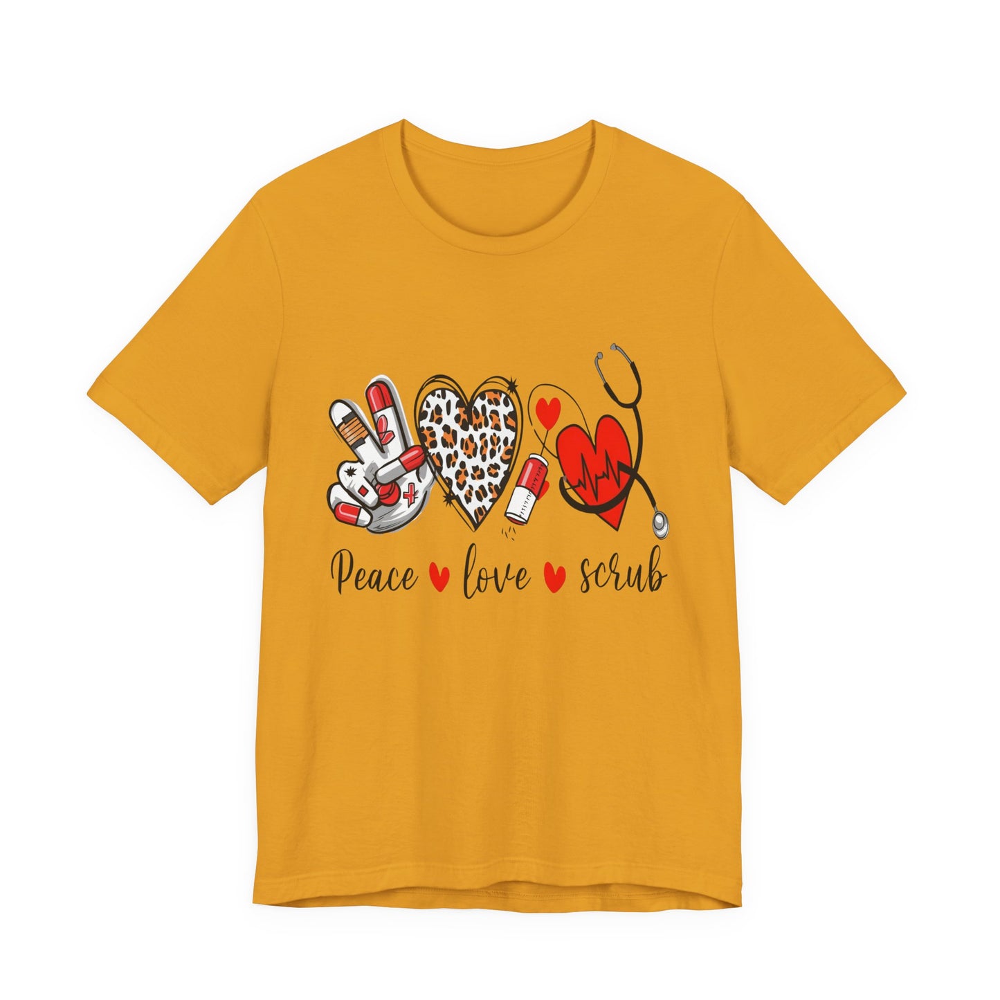 Peace Love Scrub Nurse T‑Shirt