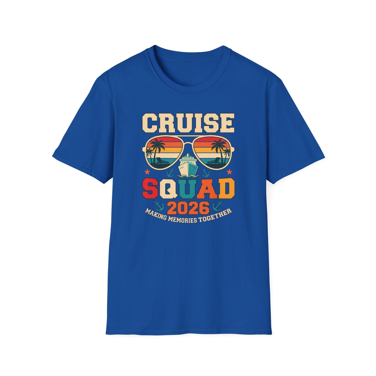 Cruise Squad 2026 Retro Sunglasses Beach Vacation Tee
