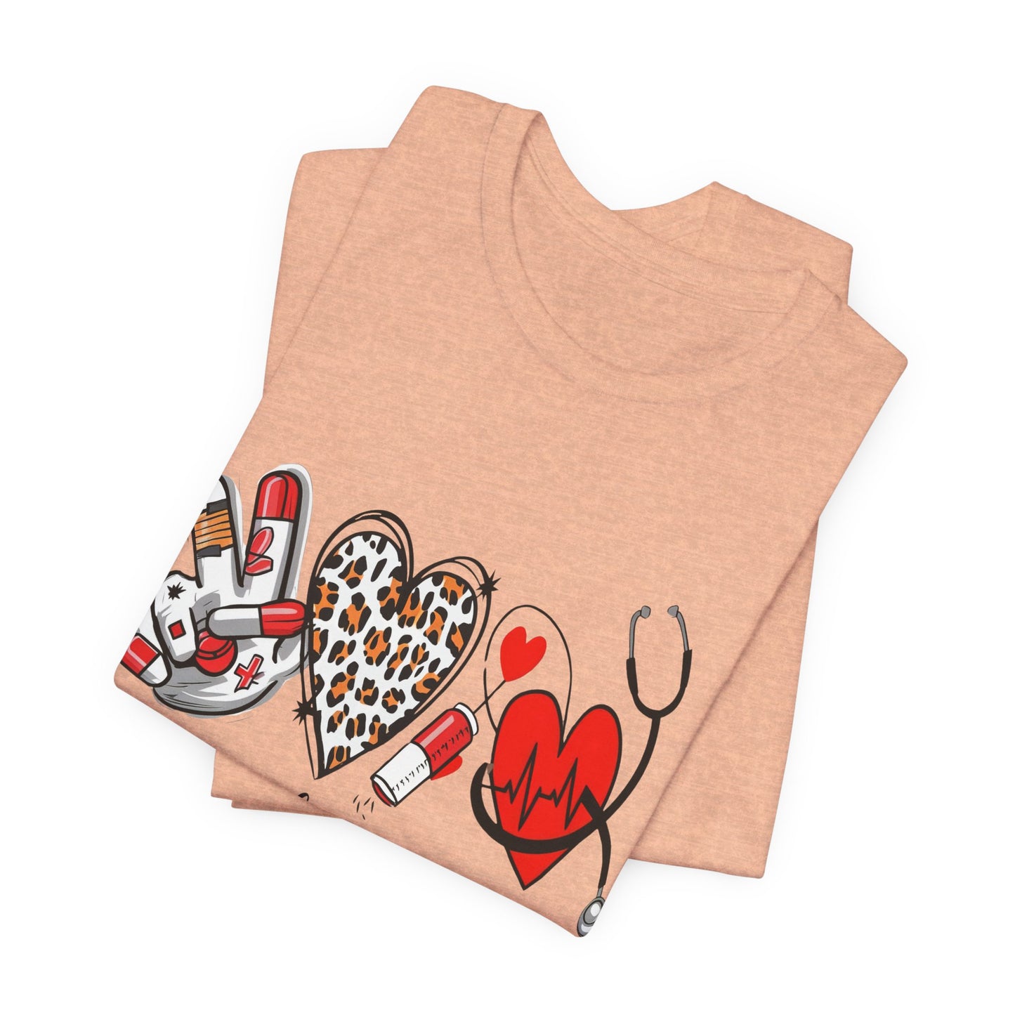 Peace Love Scrub Nurse T‑Shirt