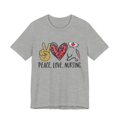 Peace Love Nursing Stethoscope Graphic Tee