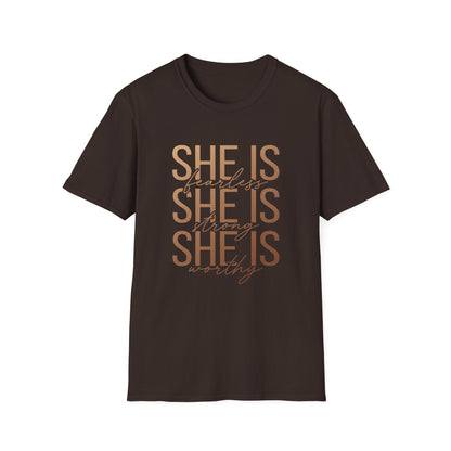 She Is Worthy Inspirational  Empowerment Tee