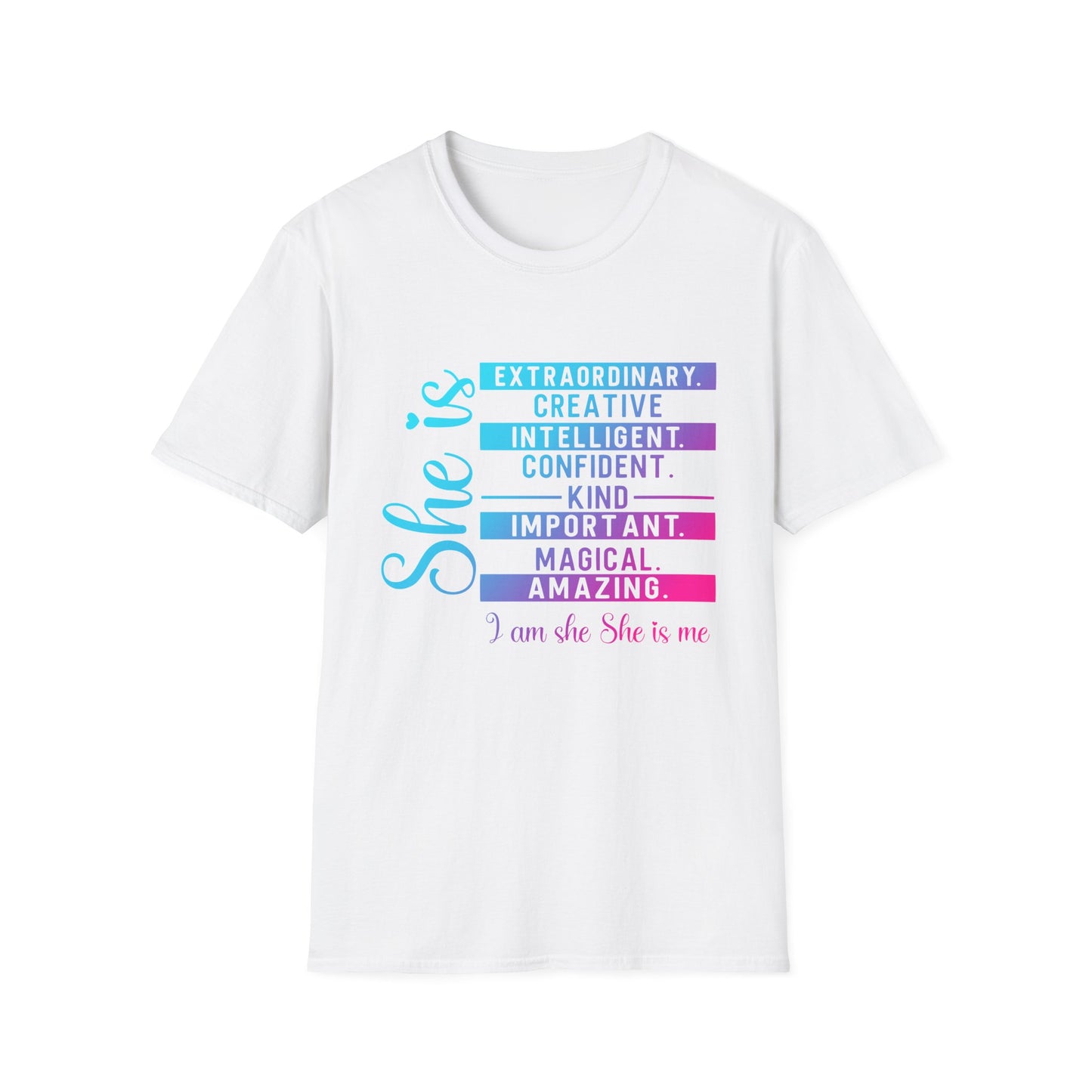 She Is Affirmation Inspirational Graphic Tee