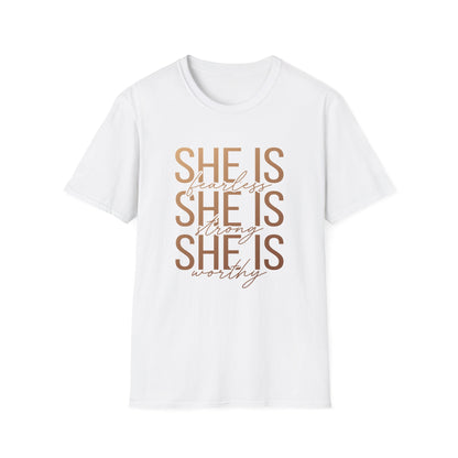 She Is Worthy Inspirational  Empowerment Tee