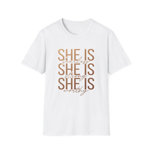 She Is Worthy Inspirational  Empowerment Tee