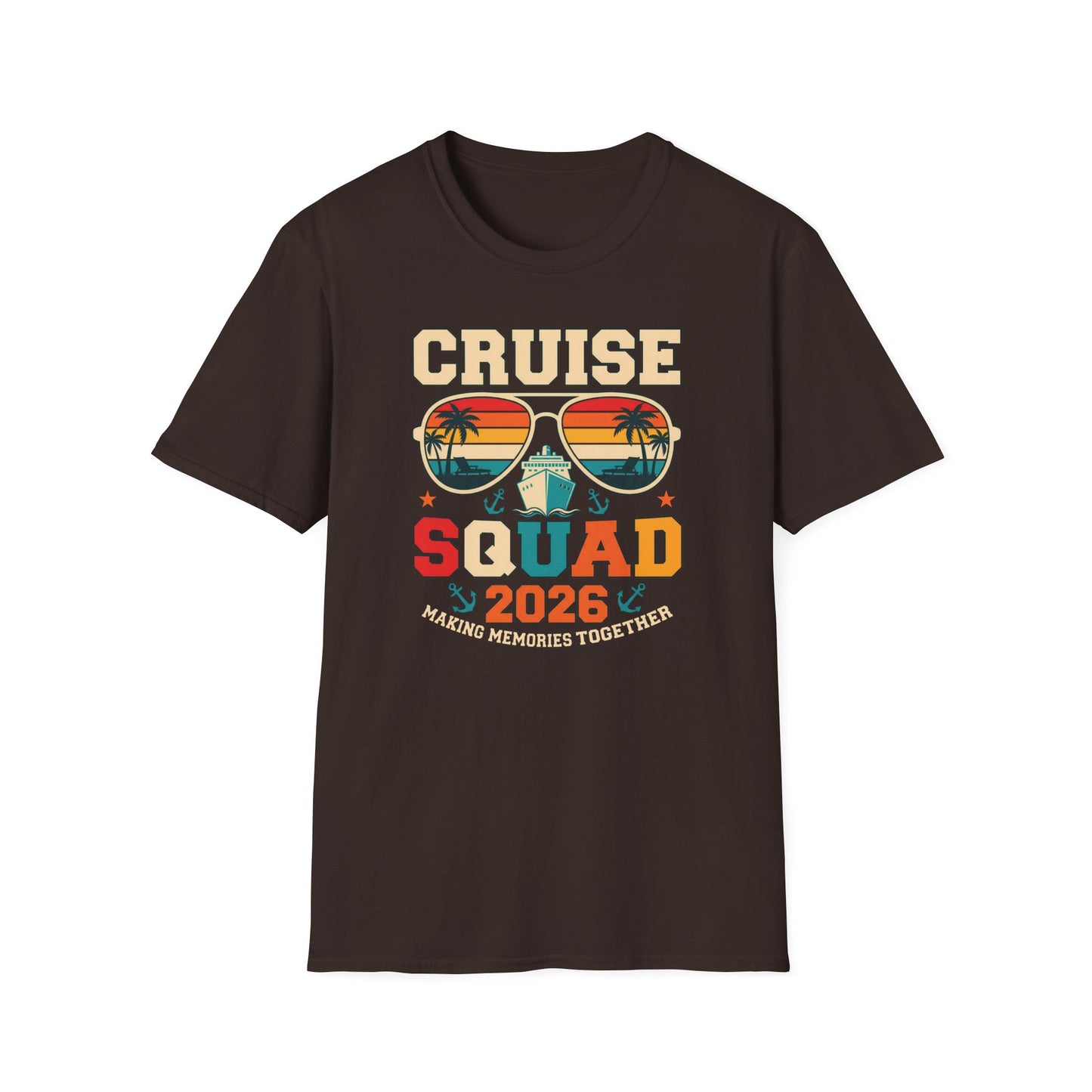 Cruise Squad 2026 Retro Sunglasses Beach Vacation Tee