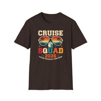 Cruise Squad 2026 Retro Sunglasses Beach Vacation Tee