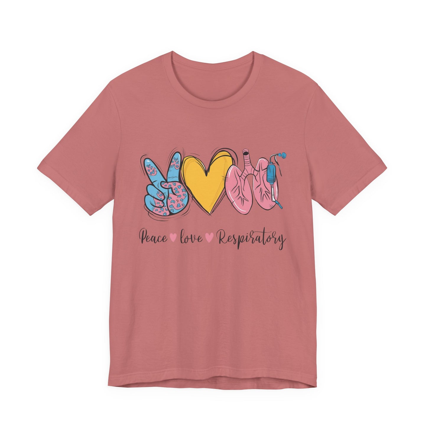 Peace Love Respiratory Therapist Tee
