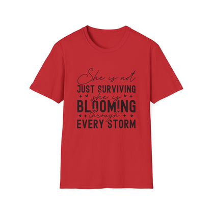 Blooming Through Every Storm Inspirational  Resilience Tee