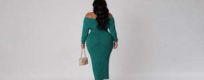 Off Shoulders Stretch Dress