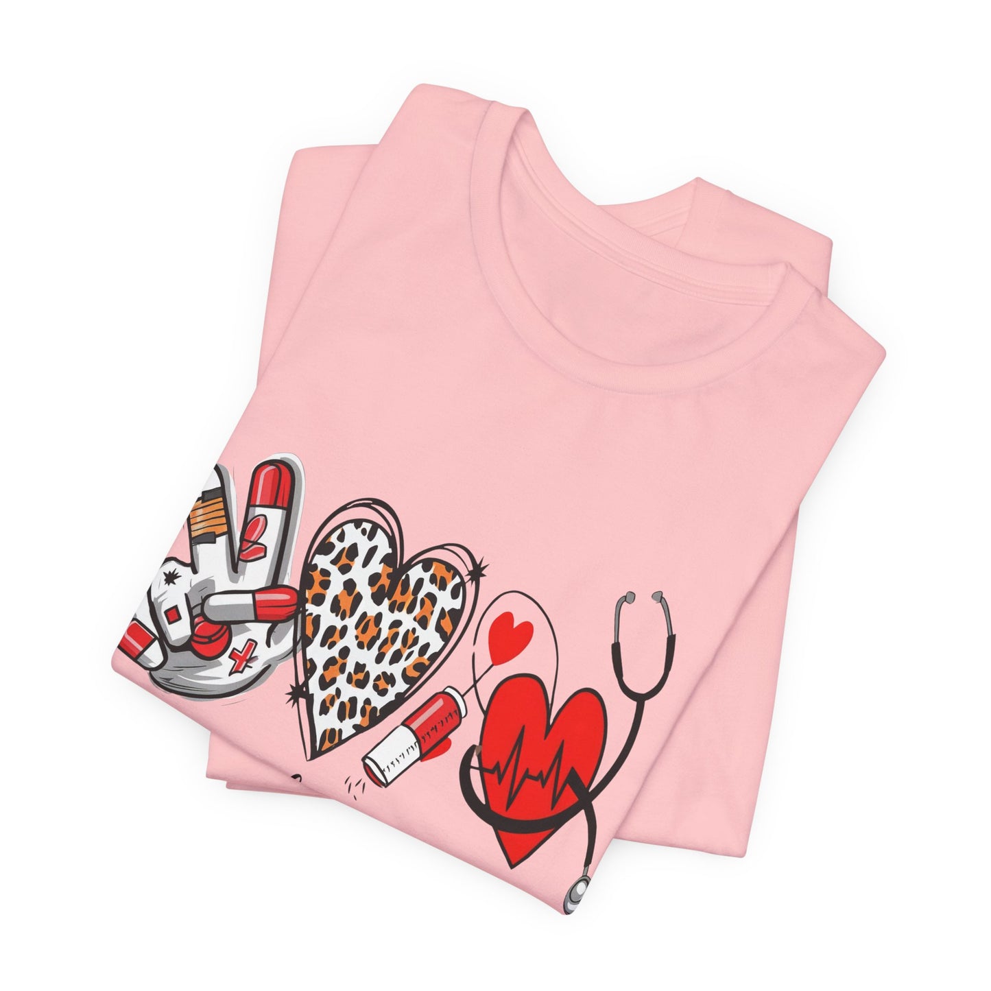 Peace Love Scrub Nurse T‑Shirt